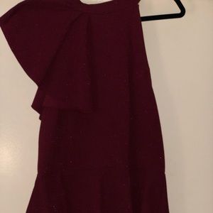 Flowy-sparkly one shoulder Top